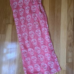Pink coral skull infinity scarf